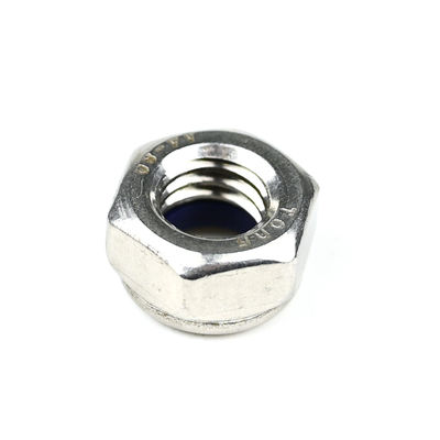 100% de aço inoxidável Din985 Hexagon Nylon Insert Self Lock Nuts para manutenção de veículos