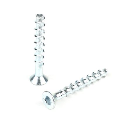 Revestimento de zinco Hex Socket Countersunk Head Anchor parafusos de concreto M10 125mm Anchor de trabalho pesado