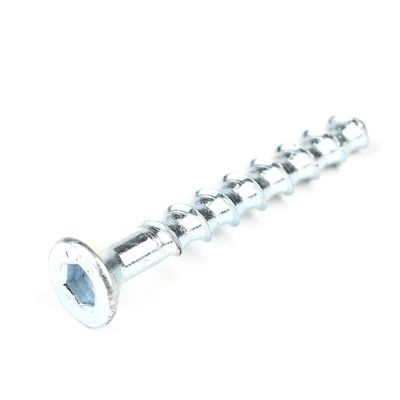 Revestimento de zinco Hex Socket Countersunk Head Anchor parafusos de concreto M10 125mm Anchor de trabalho pesado