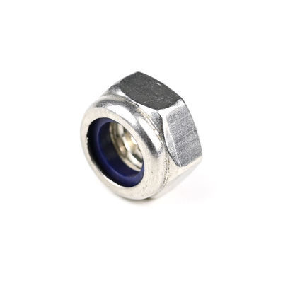 Aço inoxidável A4 inserção de nylon auto-bloqueio Hex Nut M8 1,25mm com opções