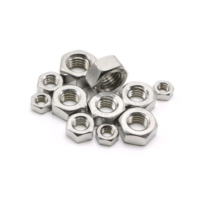 100% QC testado DIN934 Hex Nut A2 70 aço inoxidável 304 Nut M2-M30 para personalização