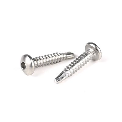 Parafusos de aço inoxidável Hex Socket Pan Head Self Drilling Screw para fácil instalação