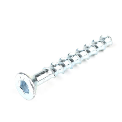 M8 80mm Zinc Plating Countersunk Hex Socket Head Bolt para suporte personalizado de concreto