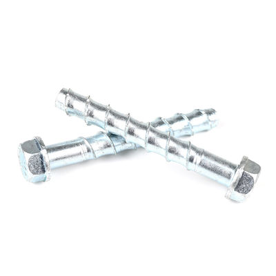100 mm M16 aço carbono revestimento de zinco cabeça HEX parafusos de concreto para 100% teste QC