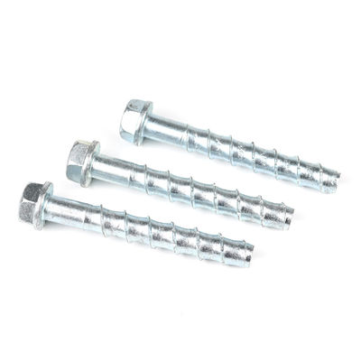 100 mm M16 aço carbono revestimento de zinco cabeça HEX parafusos de concreto para 100% teste QC