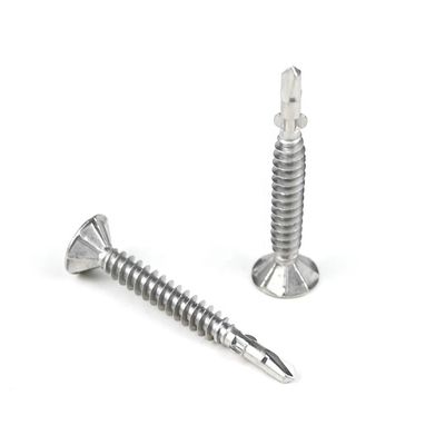 Parafusos de auto-perfuração de aço inoxidável amarelo Phillips Countersunk Flat Head Metal