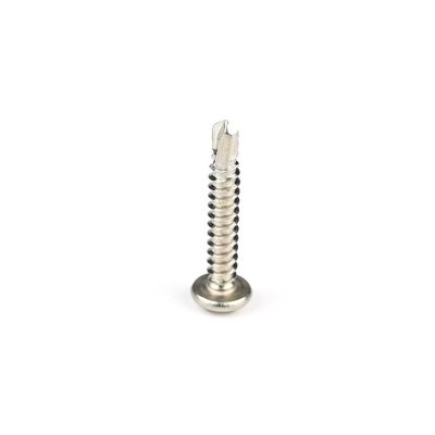 Instalação SUS304 Ferro inoxidável para parafusos de perfuração automática de cabeça de panela em reboque Phillips Cross Metal