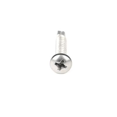 Instalação SUS304 Ferro inoxidável para parafusos de perfuração automática de cabeça de panela em reboque Phillips Cross Metal