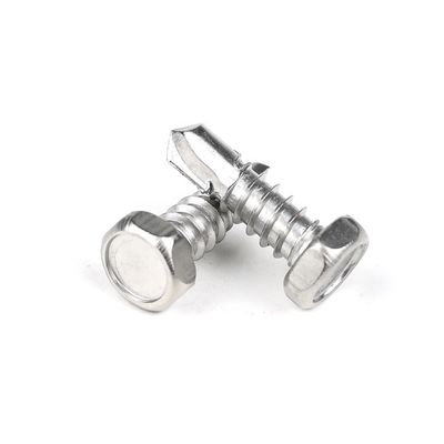 Parafuso de auto-perfuração de cabeça hexadeca de aço inoxidável para instalação rápida e fácil
