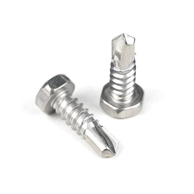 Parafuso de auto-perfuração de cabeça hexadeca de aço inoxidável para instalação rápida e fácil