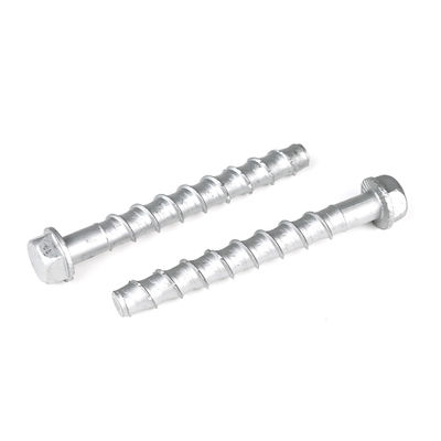 Zinc Finish Hex Head Concrete Screw Self Tapping Anchor Bolts para Instalação Forte