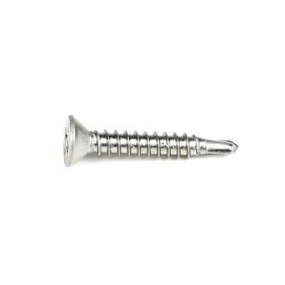 Parafusos de auto-perfuração de cabeça plana de aço Phillips Cross Recess Countersunk para fixação de metais