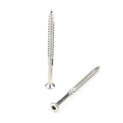410 parafusos de madeira de aço inoxidável 60 mm Torx contra-fundido para terraço de madeira TIPO 17