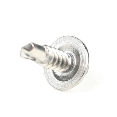 100% de teste de QC cabeça de wafer aço inoxidável cinco ângulos flange auto-perfuração parafusos de segurança