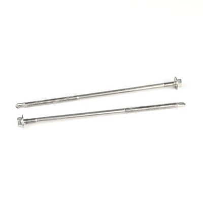 Cabeça de lavadora de hexadecimal de zinco Parafusos auto-perfurantes de 150 mm para painel de sanduíche Duplo fio