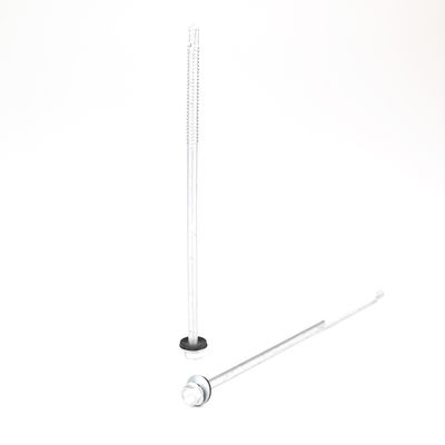 Parafusos auto-perfurantes de revestimento de aço inoxidável de 6,3x180 mm, com máquina de lavar e cabeça redonda