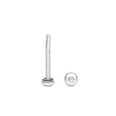 Orifício de auto-perfuração do estilo da cabeça da bolacha Sus410 aço inoxidável ZINC Finish Self Tapping