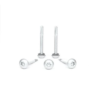 Orifício de auto-perfuração do estilo da cabeça da bolacha Sus410 aço inoxidável ZINC Finish Self Tapping