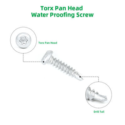 Bi-metal aço inoxidável 304 Torx Pan cabeça parafusos de auto-perfuração parafusos à prova d'água