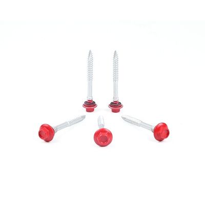 Parafusos Tek de aço inoxidável Hex Flange Head Self Drilling Self Tapping Screws com EPDM Washer