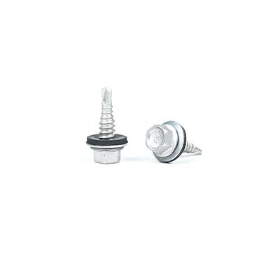 Flat Head Hex Flange de aço inoxidável Parafuso de auto-perfuração com EPDM Washer para durável