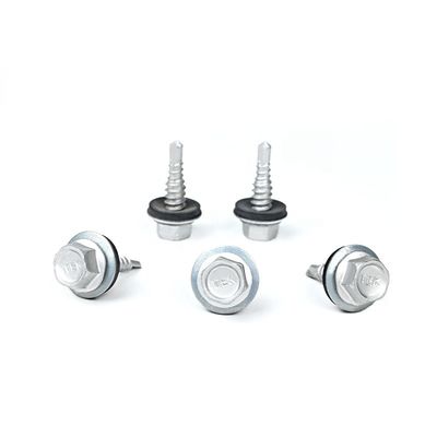 Flat Head Hex Flange de aço inoxidável Parafuso de auto-perfuração com EPDM Washer para durável