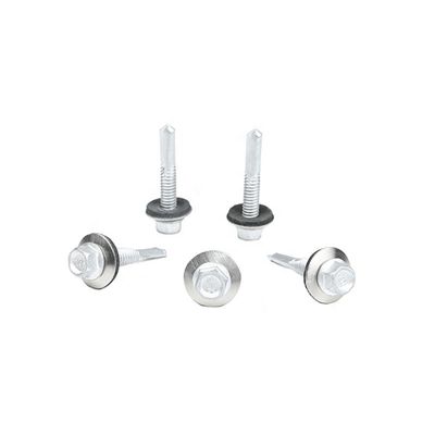 SS410 cabeça de flange de hexadecimal de aço inoxidável para parafusos de perfuração auto-perfurados com máquina de lavar EPDM