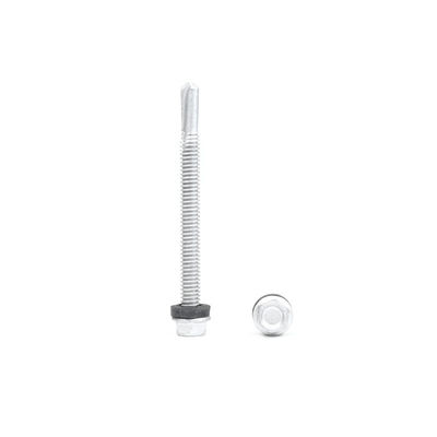 Auto-perfuração de flange de aço inoxidável cabeça hexadecimal parafusos metálicos Phillips Cross Recess INCH