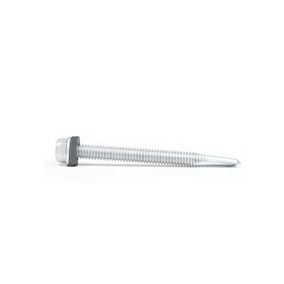 Auto-perfuração de flange de aço inoxidável cabeça hexadecimal parafusos metálicos Phillips Cross Recess INCH