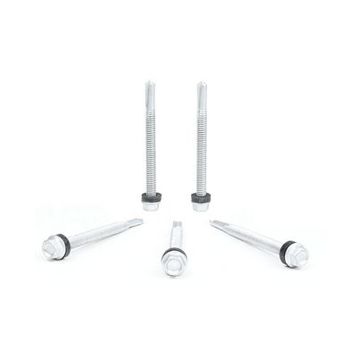 Auto-perfuração de flange de aço inoxidável cabeça hexadecimal parafusos metálicos Phillips Cross Recess INCH