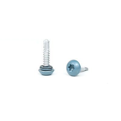 SS410 Parafuso de telhado de corrosão de aço inoxidável de cor 1' Pan Head Torx Parafuso de auto-perfuração com máquina de lavar
