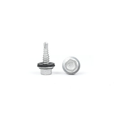 Parafusos de tecto de auto-perfuração de cabeça hexadecimal de aço com lavadoras de borracha para parafusos de costura 1 ponto