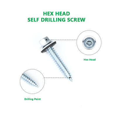 Suporte personalizado Tek Roofing Hex Head Selt-Tapping parafuso