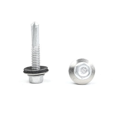 SS410 Cabeça hexadecimal de aço inoxidável Parafusos de auto-perfuração Metal Tek
