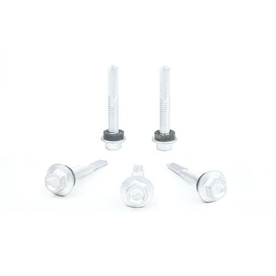 Parafuso hexagonal de aço inoxidável SUS410 auto-perfurador de 38 mm com cabeça de flange e lavadora EPDM