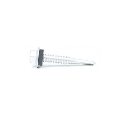 Parafuso hexagonal de aço inoxidável SUS410 auto-perfurador de 38 mm com cabeça de flange e lavadora EPDM