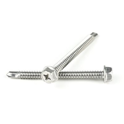 Cabeça de lavadora hexadecimal de aço de zinco firme Phillips 70 mm parafuso de auto-perfuração métrico para janela