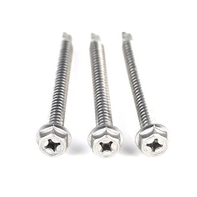 Cabeça de lavadora hexadecimal de aço de zinco firme Phillips 70 mm parafuso de auto-perfuração métrico para janela