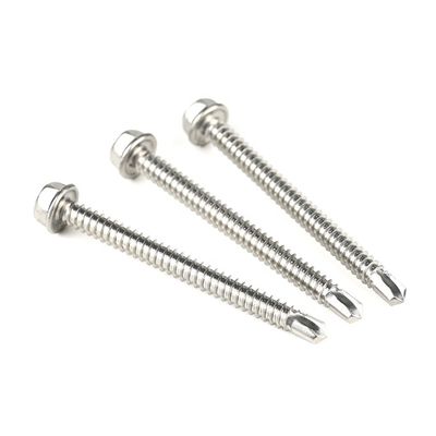 Cabeça de lavadora hexadecimal de aço de zinco firme Phillips 70 mm parafuso de auto-perfuração métrico para janela