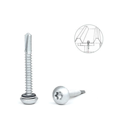 Raspert Button Torx 12x45 Parafuso de auto-aperto para telhado para moldura de aço inoxidável