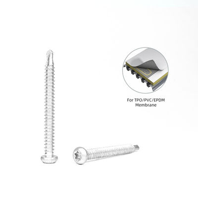 6.3x65 TPO PVC Ply Membrana Aço Inoxidável 304 Bi-Metal Torx Botão cabeça parafusos à prova d'água