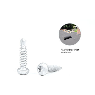 Parafusos de auto-aperto revestidos com liga de zinco 6.3x25 para membrana de telhado e prazo de pagamento T/T