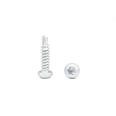 Parafusos de auto-aperto revestidos com liga de zinco 6.3x25 para membrana de telhado e prazo de pagamento T/T