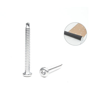 Plain 6.3x55 SUS410 Pan Torx Star Screw cabeça de botão de aço inoxidável para membrana Epdm de telhado
