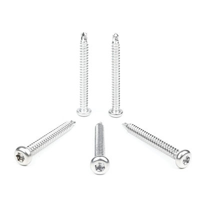 Plain 6.3x55 SUS410 Pan Torx Star Screw cabeça de botão de aço inoxidável para membrana Epdm de telhado