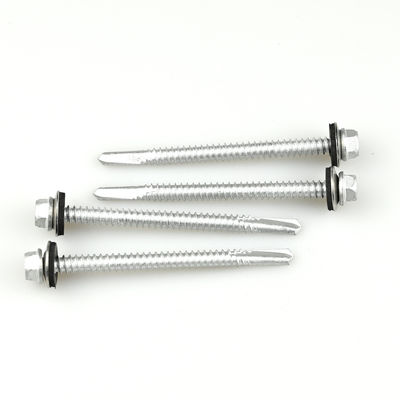 12 x 75 Ruspert parafusos de telhado auto-perfurados com material bimetal de lavadora ligada a metal