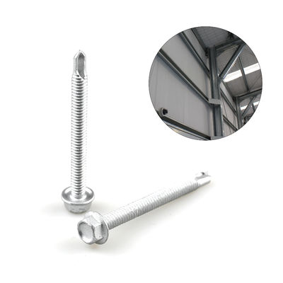 Flanco hexadecromado revestido com liga de zinco 6.3x65 Bi-metal 304 para revestimento de parede