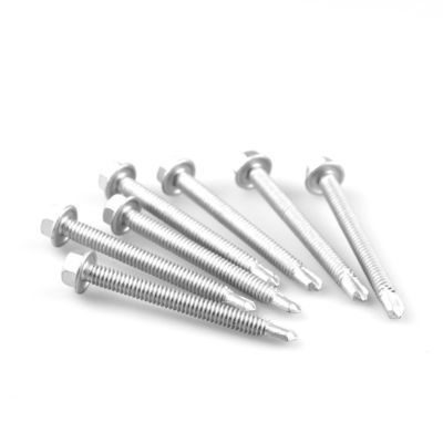 Flanco hexadecromado revestido com liga de zinco 6.3x65 Bi-metal 304 para revestimento de parede