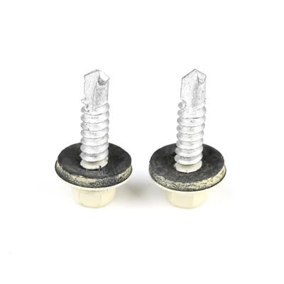 5.5x25 liga de zinco revestido HEX cabeça parafuso de auto-perfuração com EPDM lavadoras de telhado Bimetal