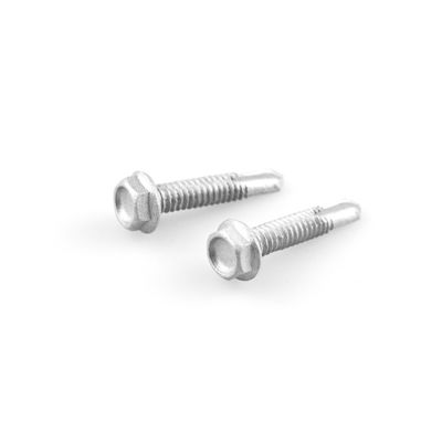 Revestimento padrão 4.8x25 Hex Flange Bimetal de aço inoxidável Hex Head Self-Boring Screws For Steel Frame Joint